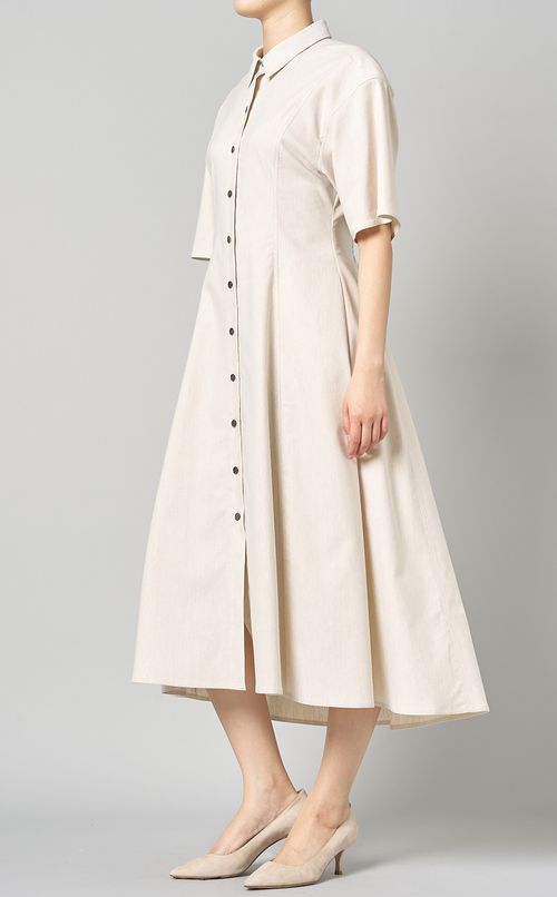 ハーフスリーブシャツワンピース