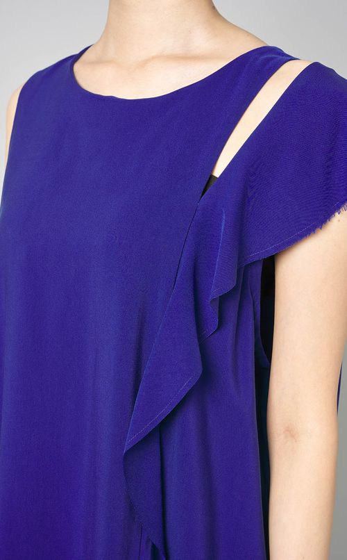 アシンメトリーフリルワンピース