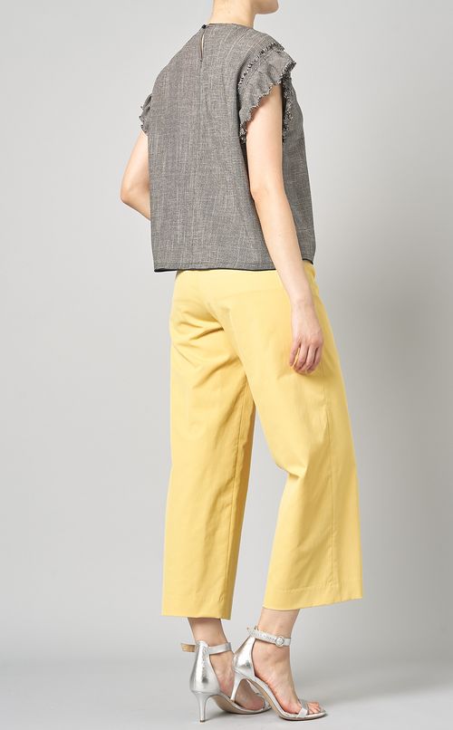 フリルフレンチスリーブブラウス