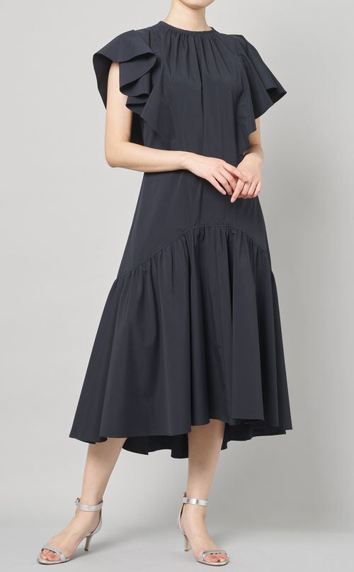 タイプライター切替フリルワンピース