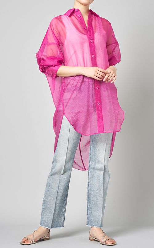 オーガンジーオーバーシャツ