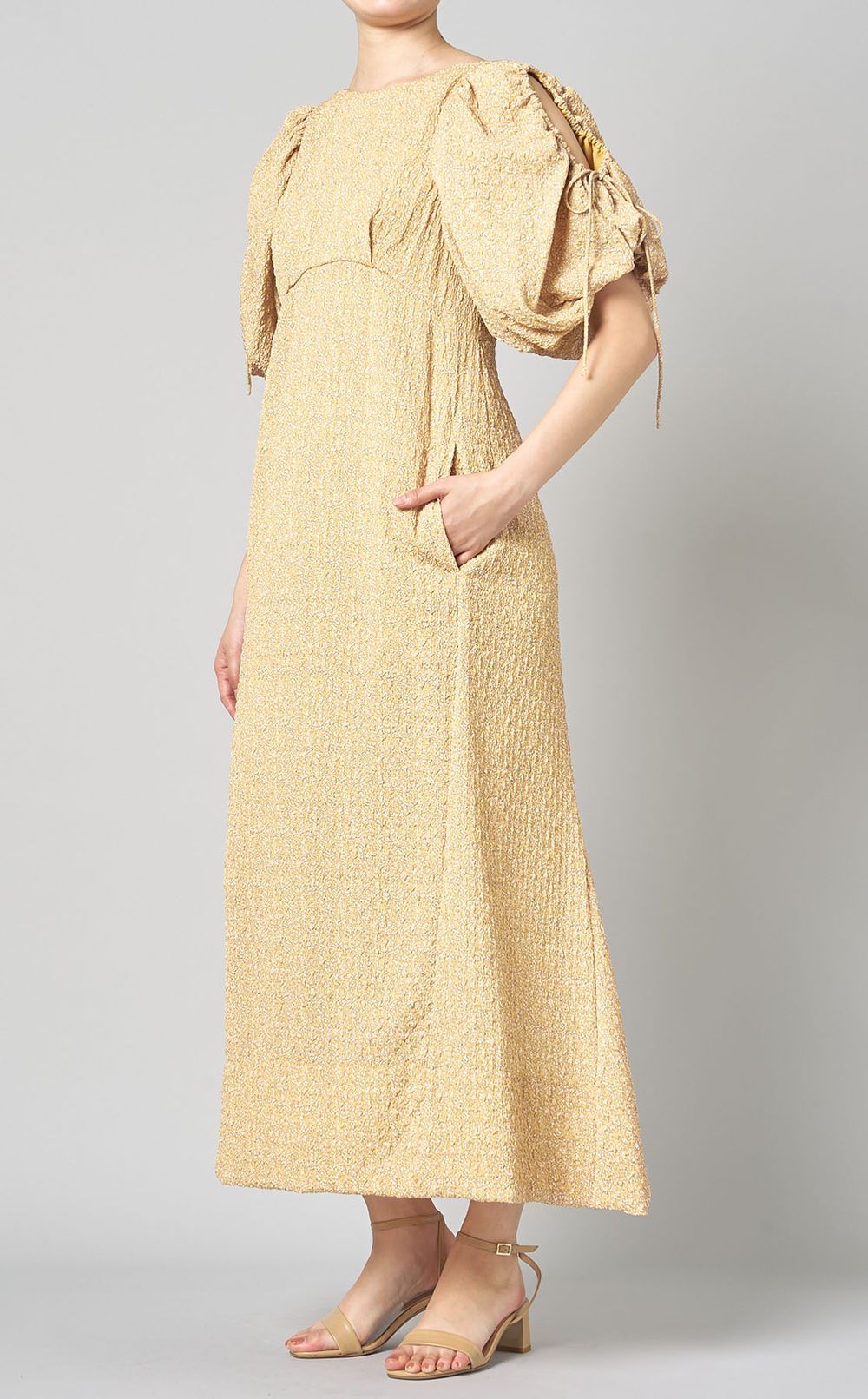☆SaturdayClub☆ ウエストフリル フラワープリント ワンピース styling/|フラワープリントワンピース