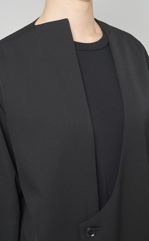 ノーカラーカーディガンジャケット