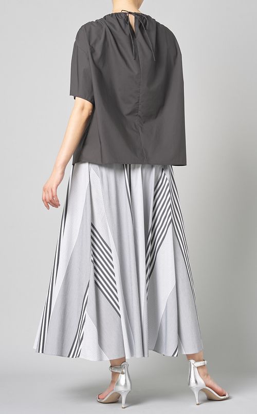 コットンオールギャザーブラウス