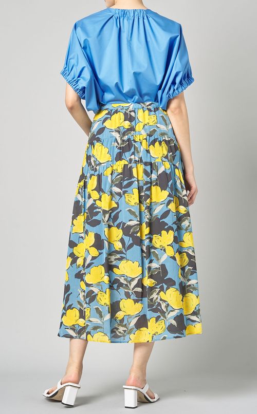 フラワープリントフレアスカート