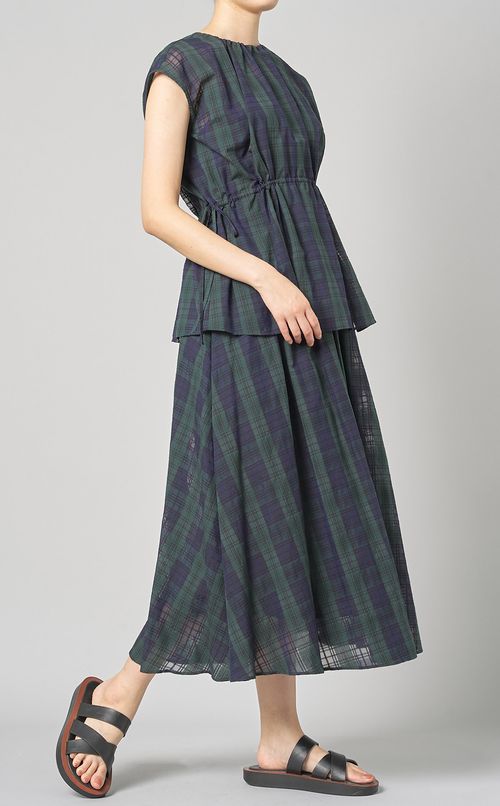 シアーギャザーロングスカート