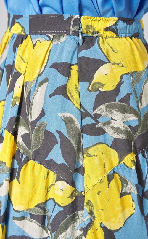 フラワープリントフレアスカート