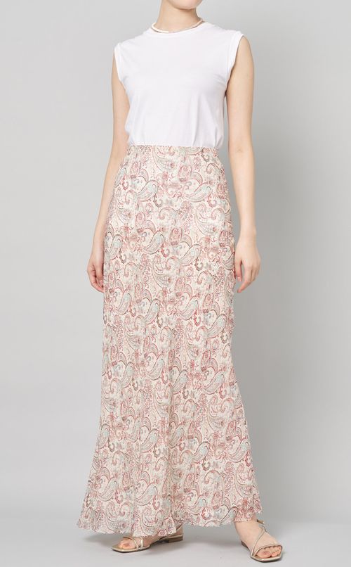 ペイズリープリントマキシスカート