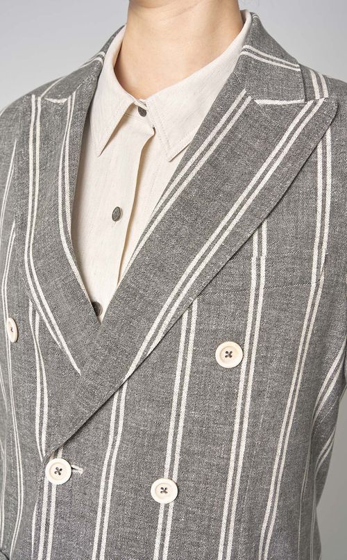 ストライプダブルブレストジャケット