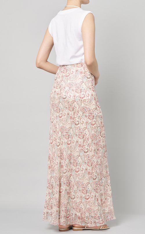 ペイズリープリントマキシスカート