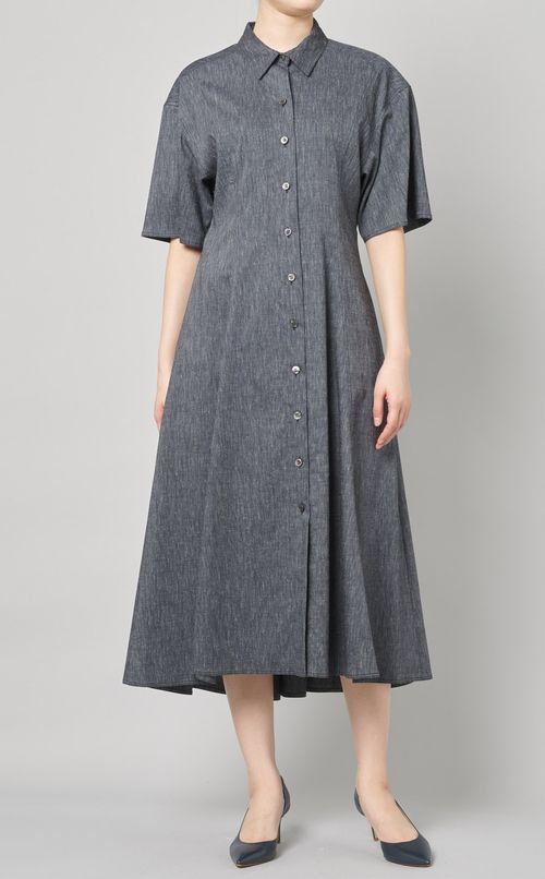 ハーフスリーブシャツワンピース