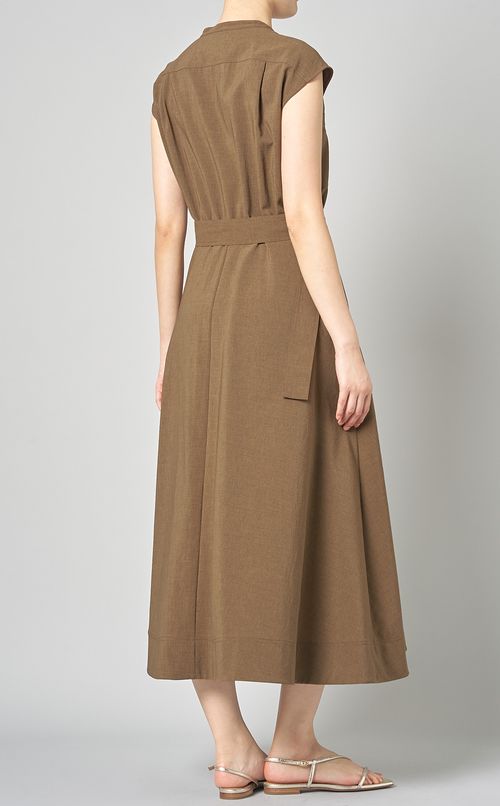 ベルト付フレンチスリーブワンピース