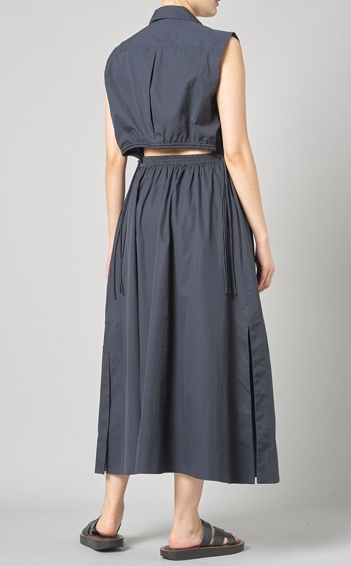 コットンスキッパーノースリーブワンピース