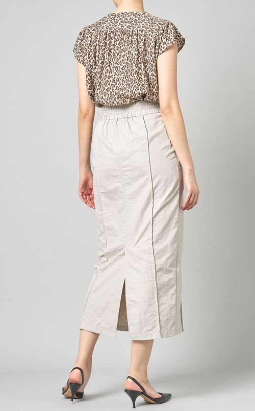 レオパードプリントブラウス