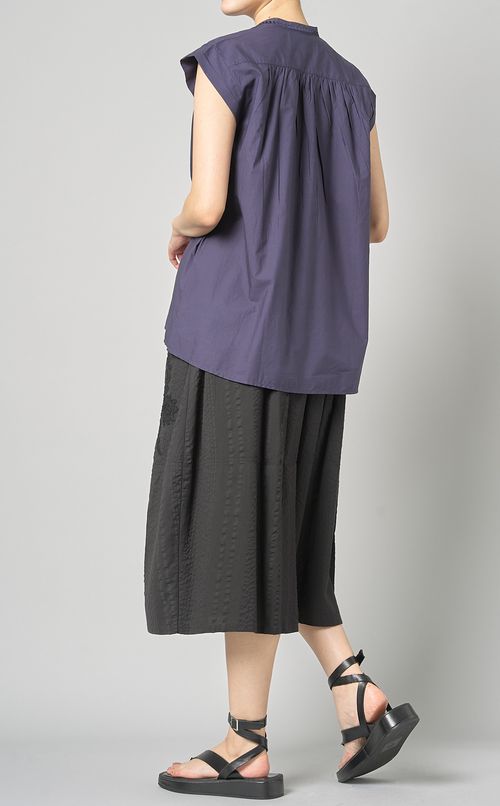 コットンピンタックブラウス