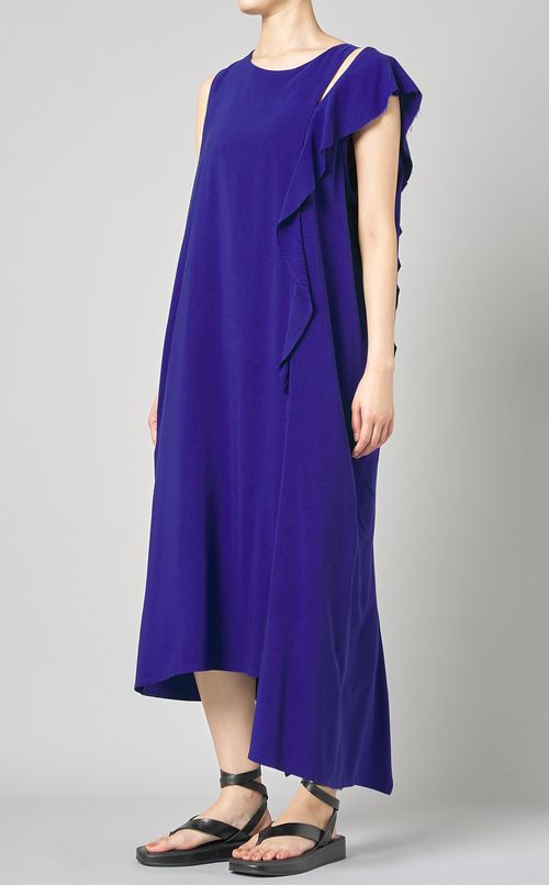 アシンメトリーフリルワンピース