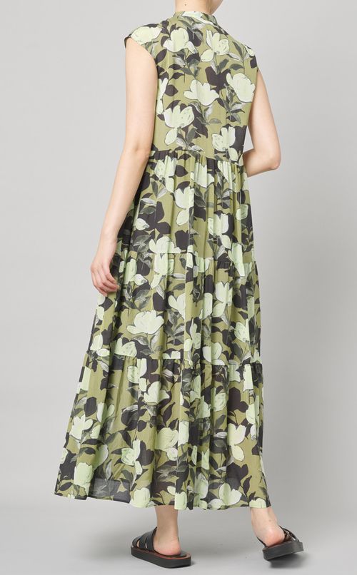 プリントノースリーブワンピース