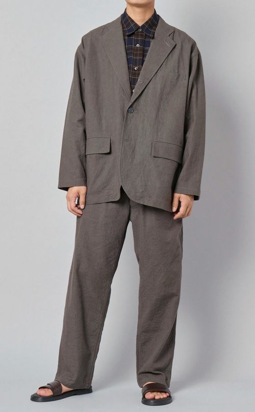 ポプリンチェックロングスリーブシャツ