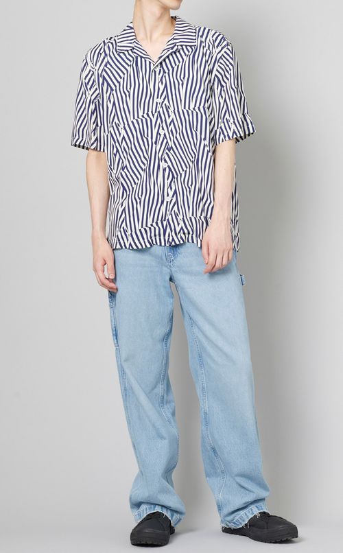 プリントオープンカラーシャツ