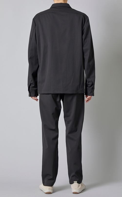 ウールサージオーバーシャツジャケット