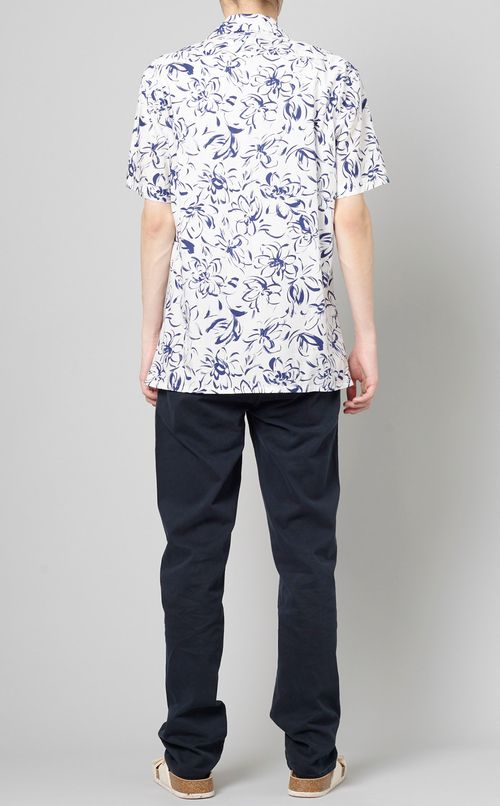 フラワープリントショートスリーブシャツ