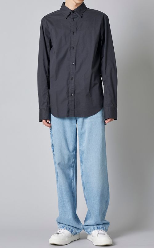 ポプリンフィットシャツ