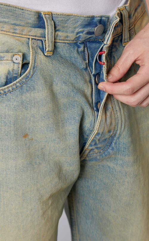 ダーティーウォッシュドデニムパンツ