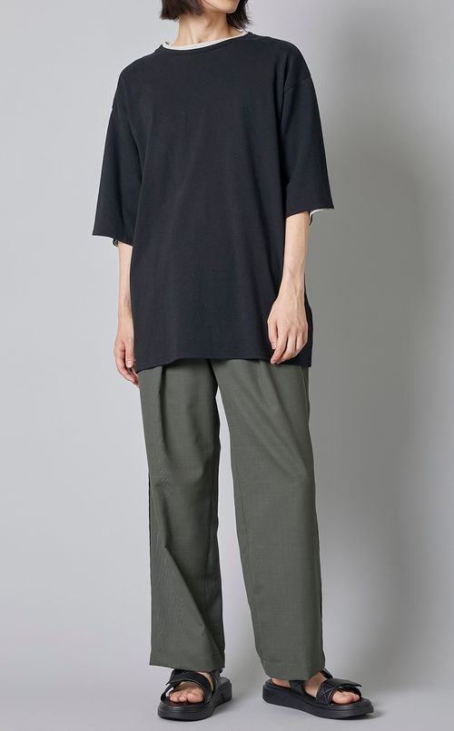 ウールポリドロストパンツ