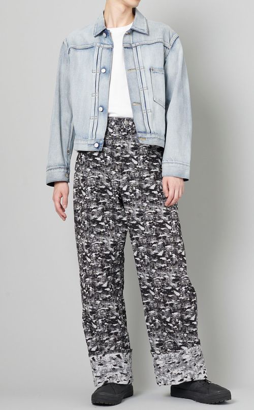 カモフラージュストレッチワイドパンツ