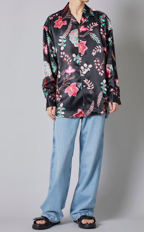 エスニックプリントシャツ