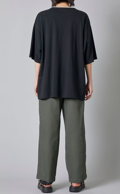 ウールポリドロストパンツ