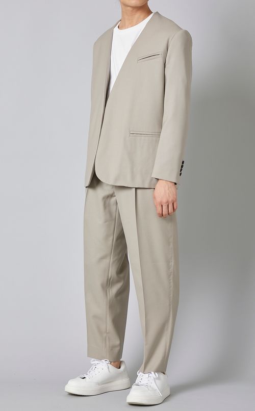 ダブルボタンタックパンツ