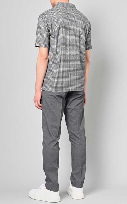 ハニカムチェックポロシャツ