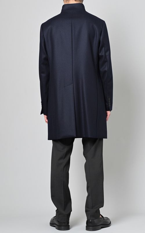 ウールハイネックコート