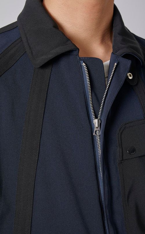 ポリエステルツイルドライバーズブルゾン