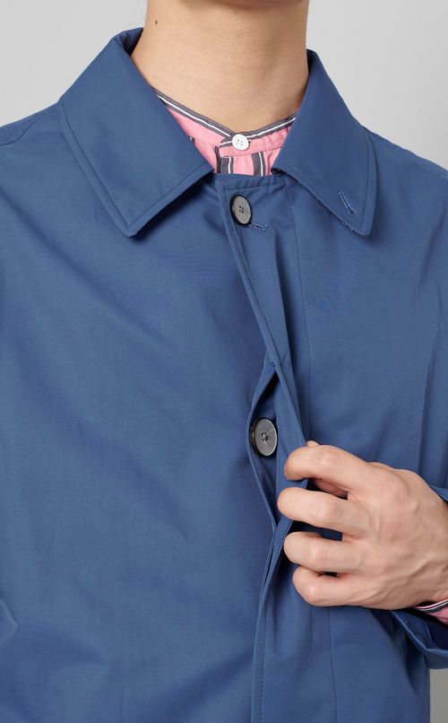 コットンナイロンステンカラーコート