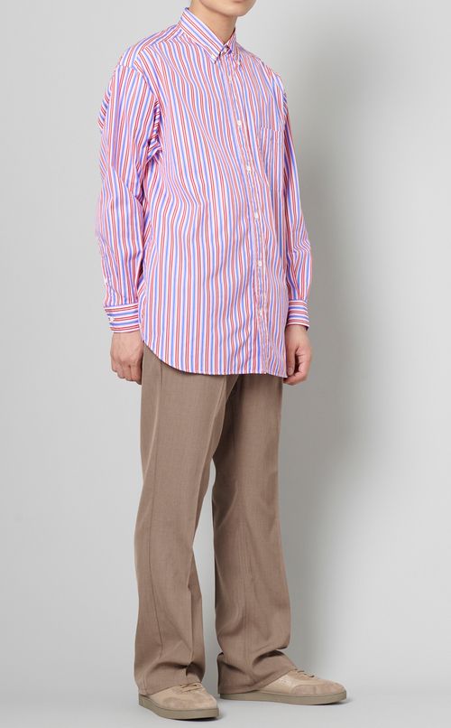 ストライプボタンダウンシャツ