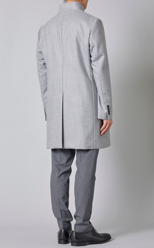 ウールハイネックコート