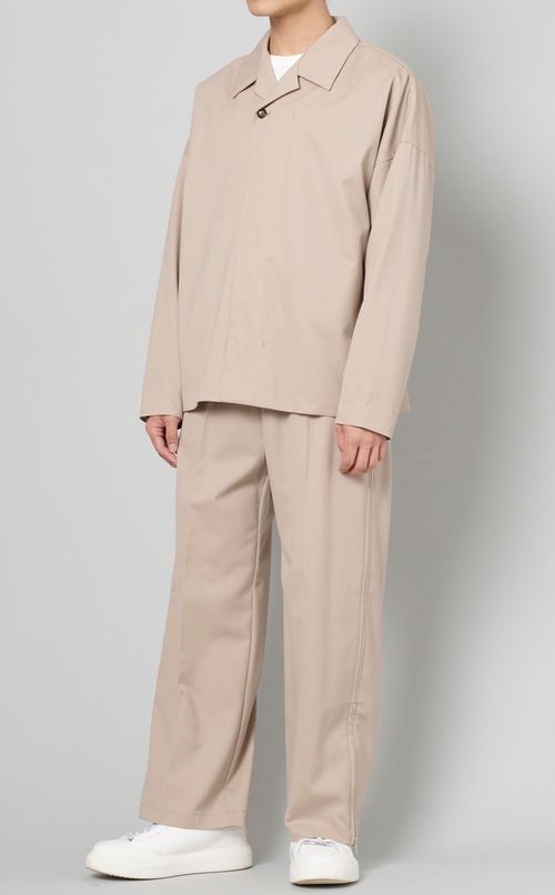 ギャバジンワイドトラックトラウザー