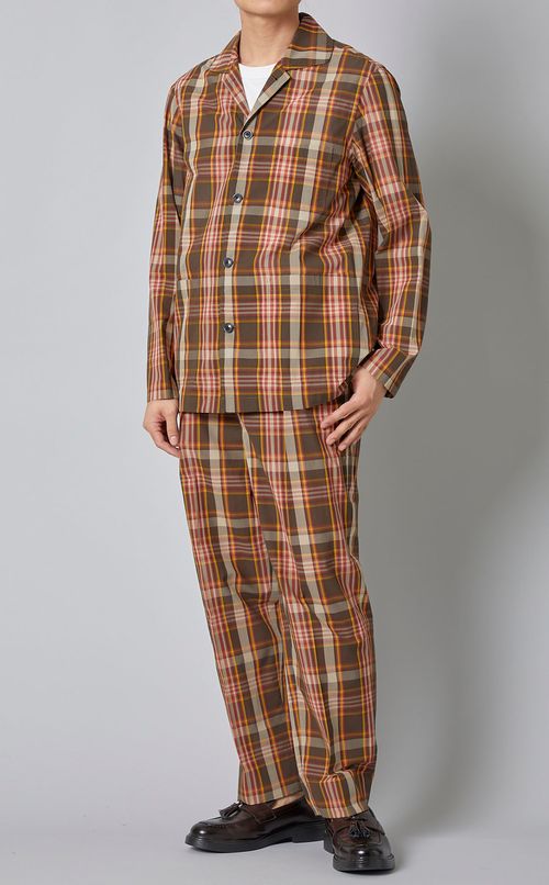 チェッククレープコットンジャケット