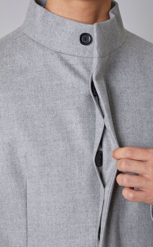 ウールハイネックコート