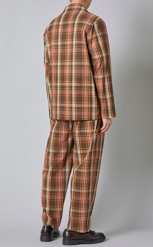 チェッククレープコットンジャケット