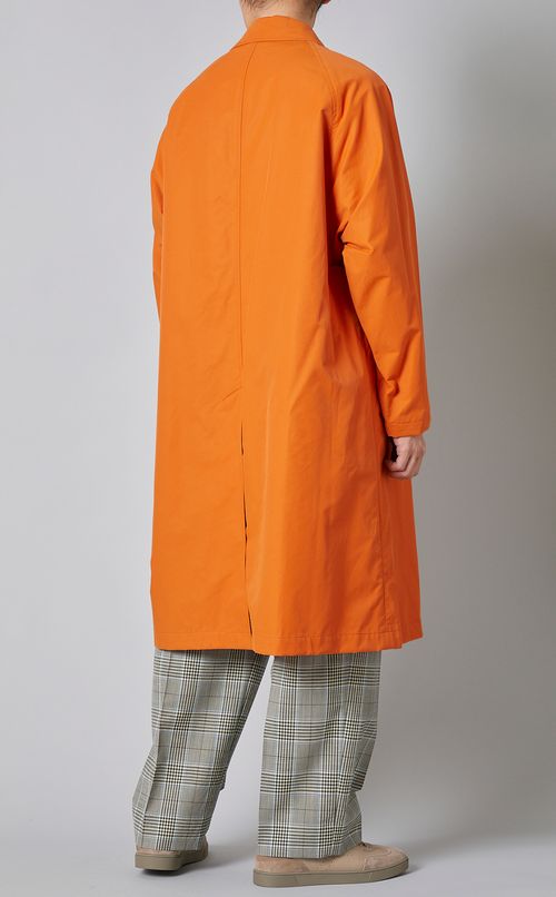 コットンナイロンステンカラーコート