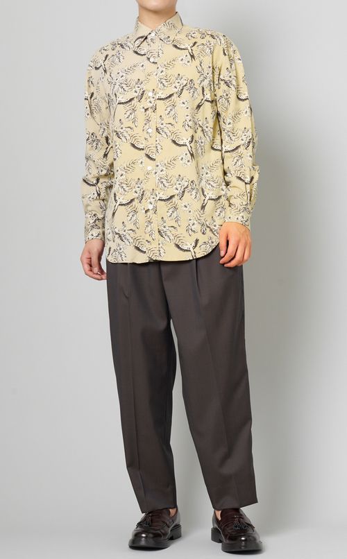 バードプリントシャツ