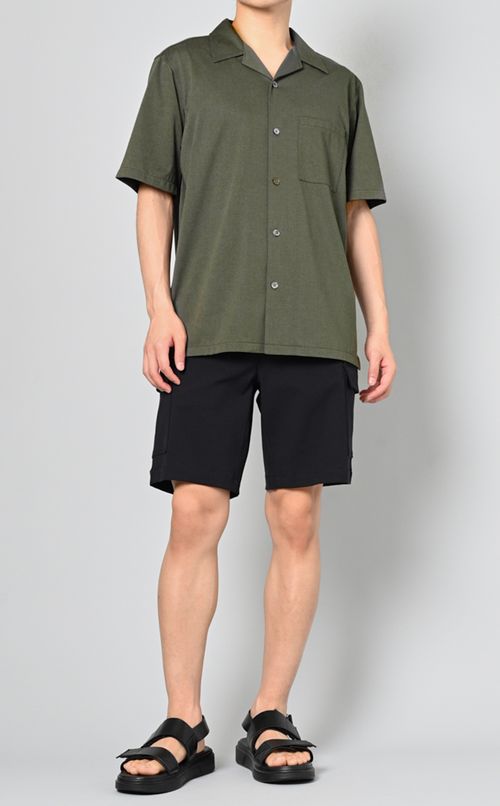 ジャージーオープンカラーシャツ