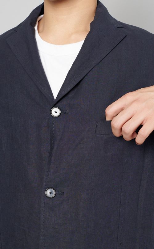 パッチポケットリネンジャケット