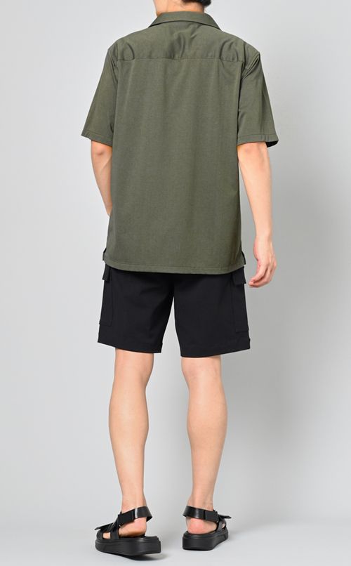 ジャージーオープンカラーシャツ