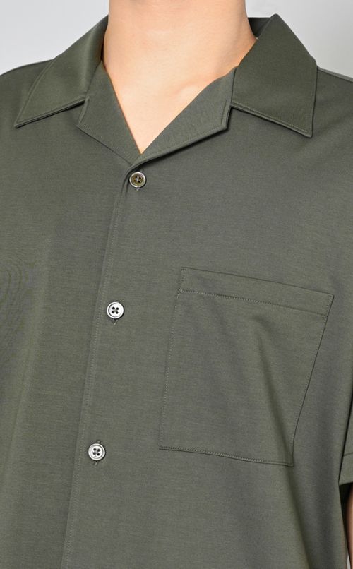 ジャージーオープンカラーシャツ