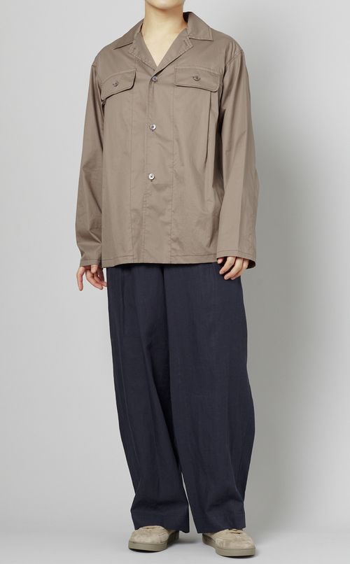 シリコンワッシャーダブルポケットシャツ