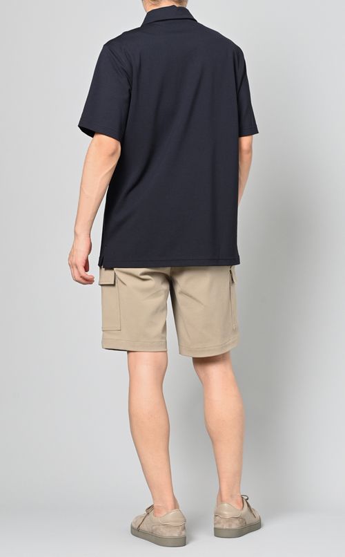 フロントジップポロシャツ